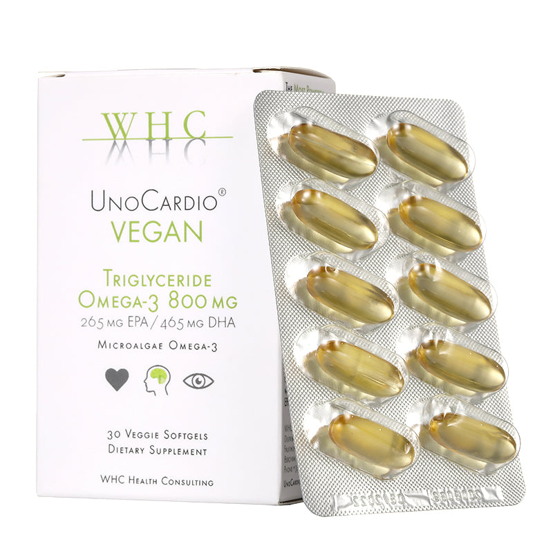 UnoCardio® VEGAN 藻油 80%高純度藻油DHA+EPA 植物源Omega-3 素食適用 孕期營養 30粒 【限時優惠】